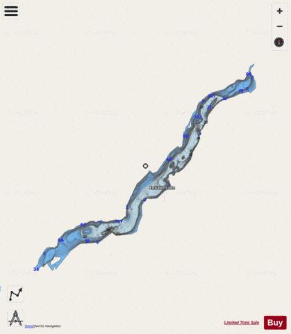 Entiako Lake depth contour Map - i-Boating App - Streets