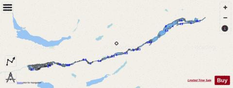 Euchiniko Lakes depth contour Map - i-Boating App - Streets