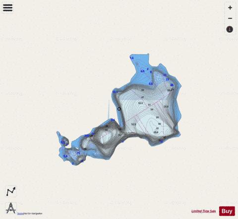 Fern Lake depth contour Map - i-Boating App - Streets