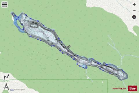 Fire Lake depth contour Map - i-Boating App - Streets