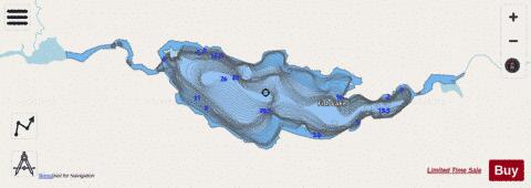 Fish Lake depth contour Map - i-Boating App - Streets