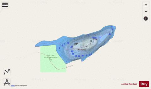 Fish Lake no. 6 depth contour Map - i-Boating App - Streets