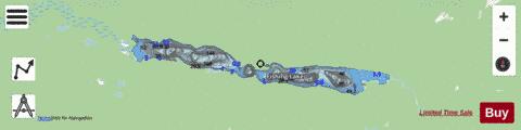 Fishing Lake depth contour Map - i-Boating App - Streets