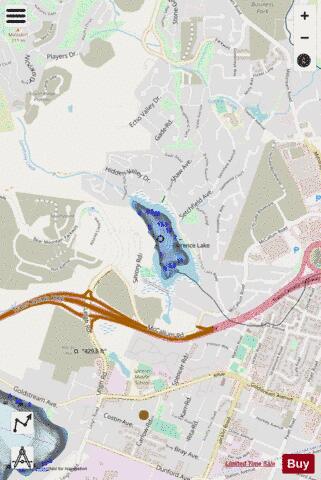 Florence Lake depth contour Map - i-Boating App - Streets