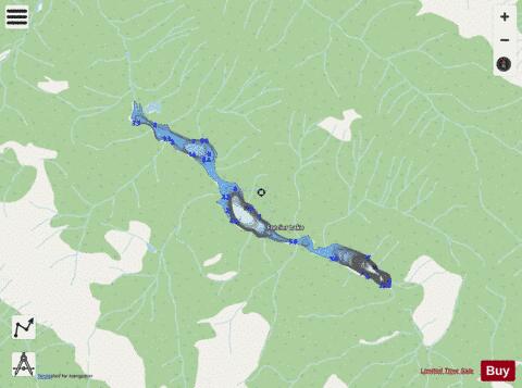 Forcier Lake depth contour Map - i-Boating App - Streets