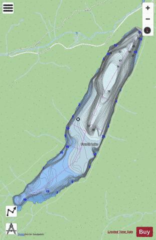 Fourth Lake depth contour Map - i-Boating App - Streets