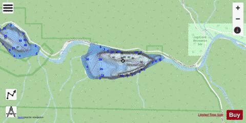 Frances Lake depth contour Map - i-Boating App - Streets