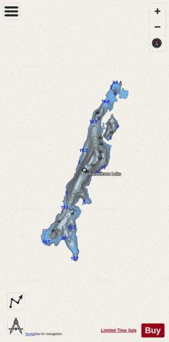 Fredrikson Lake depth contour Map - i-Boating App - Streets