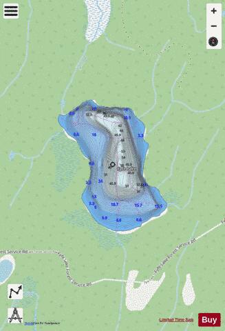 Fyfe Lake depth contour Map - i-Boating App - Streets