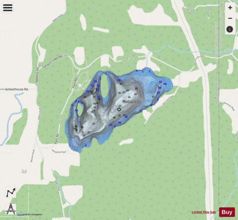 Gardom Lake depth contour Map - i-Boating App - Streets