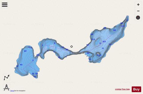 Gaspard Lake depth contour Map - i-Boating App - Streets