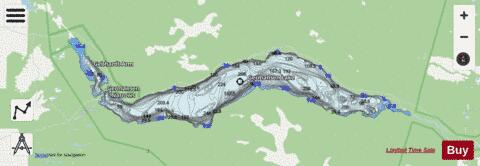 Germansen Lake depth contour Map - i-Boating App - Streets