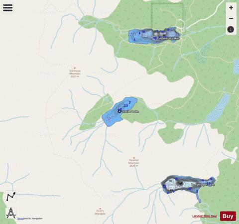 Glacier Lake depth contour Map - i-Boating App - Streets