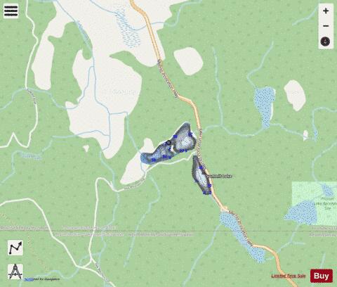 Gladstone (Bathstone) Lake depth contour Map - i-Boating App - Streets