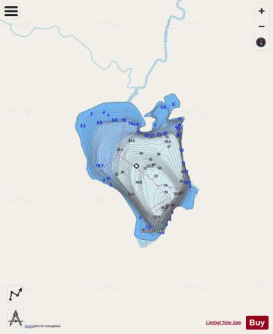Gladys Lake depth contour Map - i-Boating App - Streets