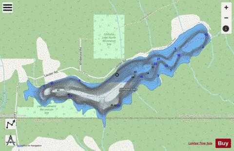 Glimpse Lake depth contour Map - i-Boating App - Streets