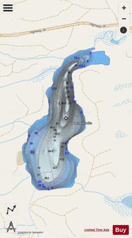 Gooseneck Lake depth contour Map - i-Boating App - Streets