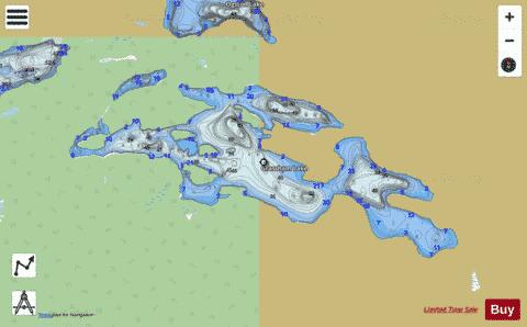 Grassham Lake depth contour Map - i-Boating App - Streets