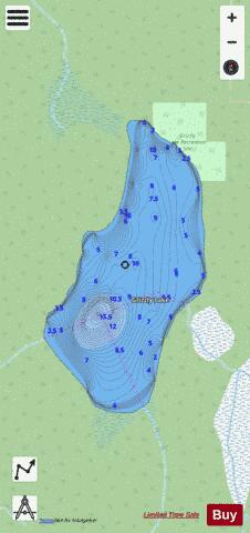 Grizzly Lake depth contour Map - i-Boating App - Streets