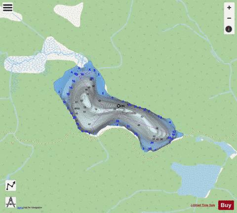 Guess Lake depth contour Map - i-Boating App - Streets