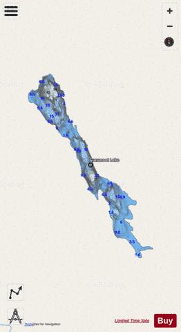 Gunanoot Lake depth contour Map - i-Boating App - Streets