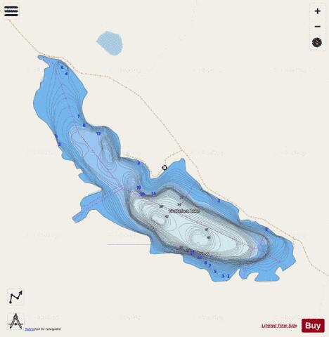 Gustafsen Lake depth contour Map - i-Boating App - Streets