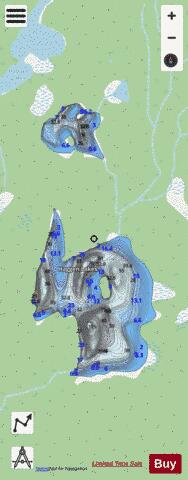 Haggen Lakes depth contour Map - i-Boating App - Streets