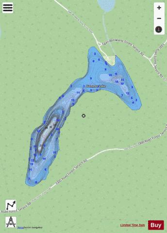 Hammer Lake depth contour Map - i-Boating App - Streets