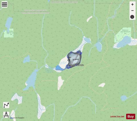 Harvey Hall Lake depth contour Map - i-Boating App - Streets