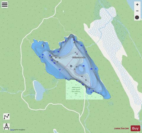 Hatheume Lake depth contour Map - i-Boating App - Streets