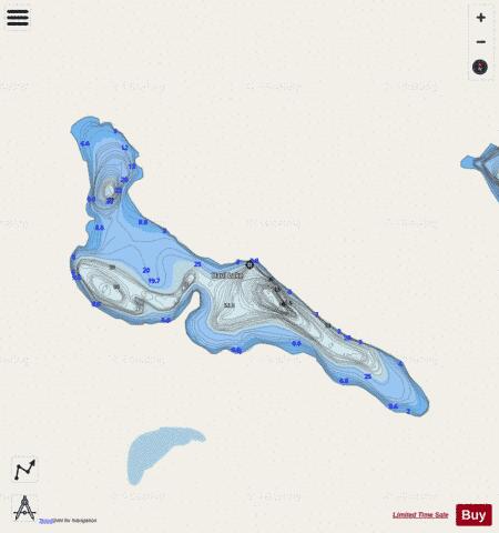 Haul Lake depth contour Map - i-Boating App - Streets