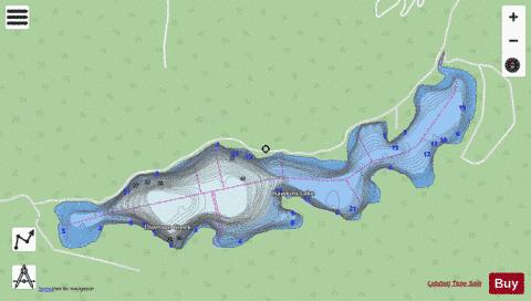 Hawkins Lake depth contour Map - i-Boating App - Streets