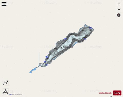 Haworth Lake depth contour Map - i-Boating App - Streets
