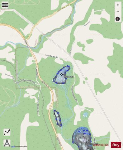 Madelaine #2 Lake depth contour Map - i-Boating App - Streets