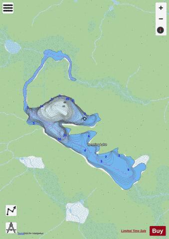 Henning Lake depth contour Map - i-Boating App - Streets
