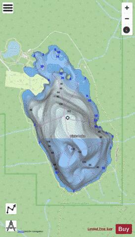 Hicks Lake depth contour Map - i-Boating App - Streets