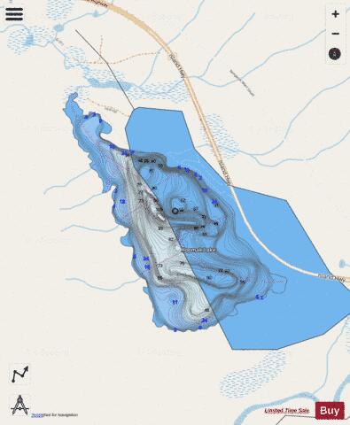 Hoomak Lake depth contour Map - i-Boating App - Streets