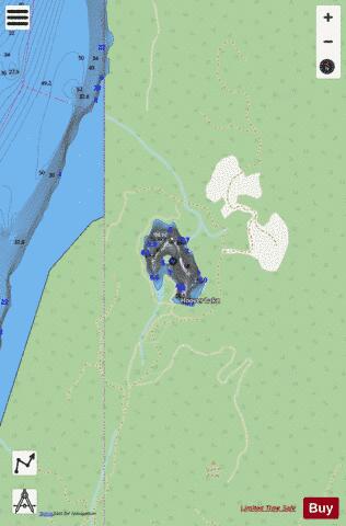 Hoover Lake depth contour Map - i-Boating App - Streets