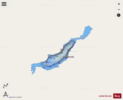 Horneline Lake depth contour Map - i-Boating App - Streets