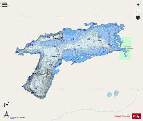 Hotnarko Lake depth contour Map - i-Boating App - Streets
