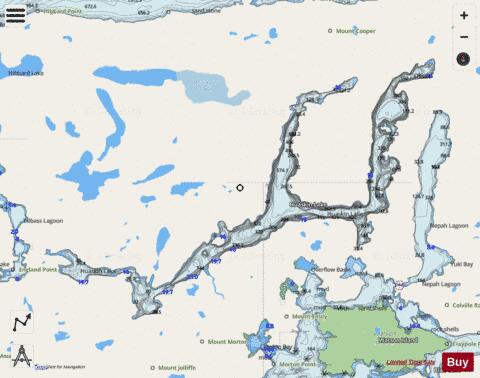 Huaskin Lake depth contour Map - i-Boating App - Streets