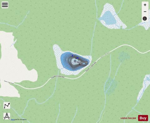 Hudson Lake depth contour Map - i-Boating App - Streets
