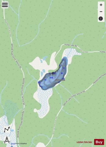 Hutda Lake depth contour Map - i-Boating App - Streets