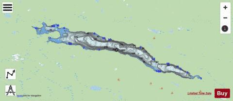Inzana Lake depth contour Map - i-Boating App - Streets