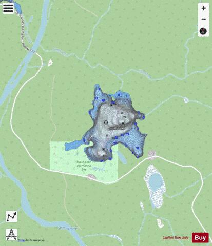 Ispah Lake depth contour Map - i-Boating App - Streets