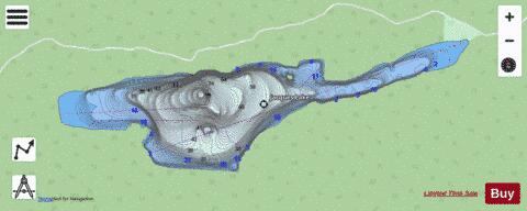 Jacques Lake depth contour Map - i-Boating App - Streets
