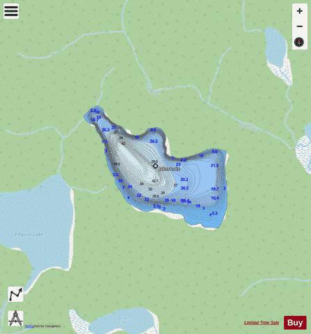Jakes Lake depth contour Map - i-Boating App - Streets