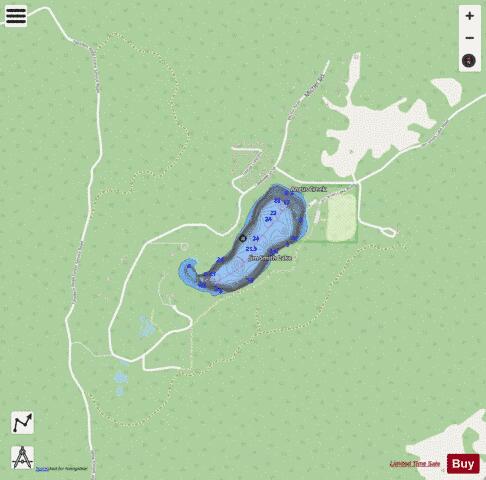 Jim Smith Lake depth contour Map - i-Boating App - Streets