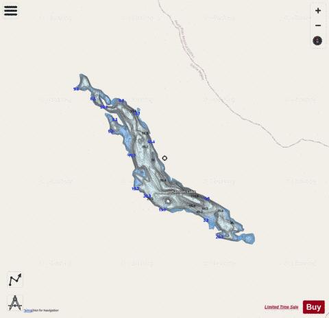 Johanson Lake depth contour Map - i-Boating App - Streets
