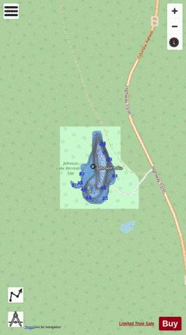 Johnson Lake depth contour Map - i-Boating App - Streets